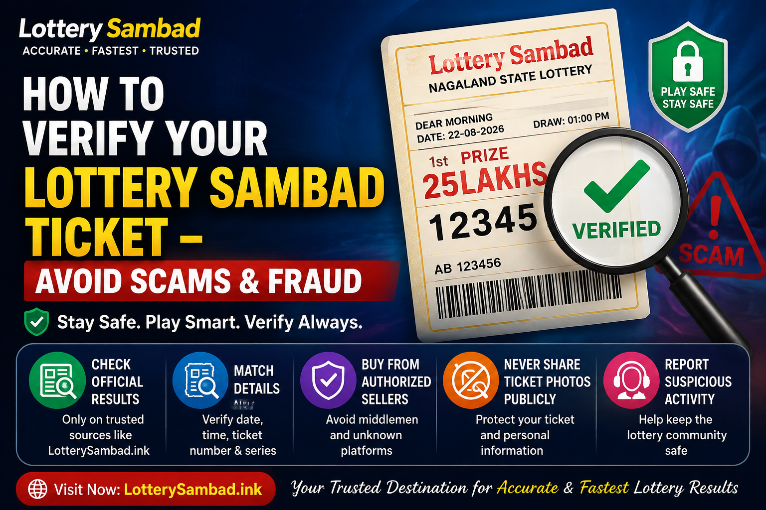 lottery sambad AVOID SCAMS AND FRAUDS